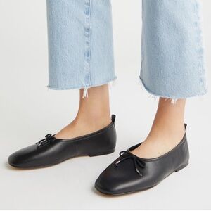 Classic Black Adam Edelman Ari Leather Ballet Flats